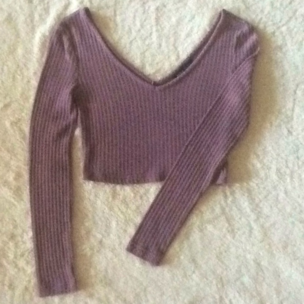 SHEIN Long Sleeve Crop Top